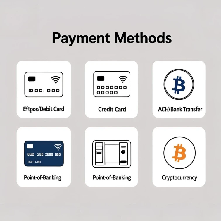 Comparison chart of medical cannabis payment solutions in Australia showing compliance levels and features